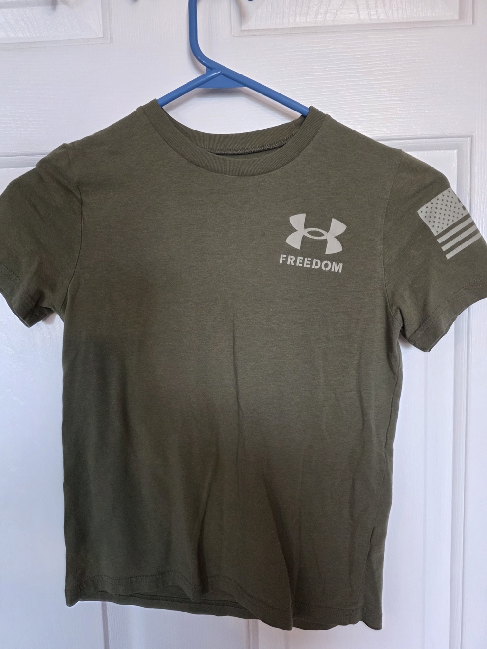 Under Armour Olive Green 'Freedom' Short Sleeve Tee